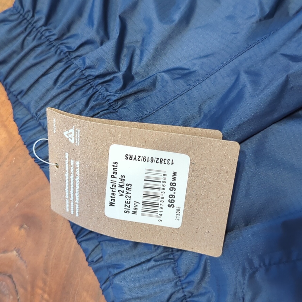 NWT Kathmandu Waterfall Waterproof Rain Pants In Navy Size 2T - Picture 3 of 8